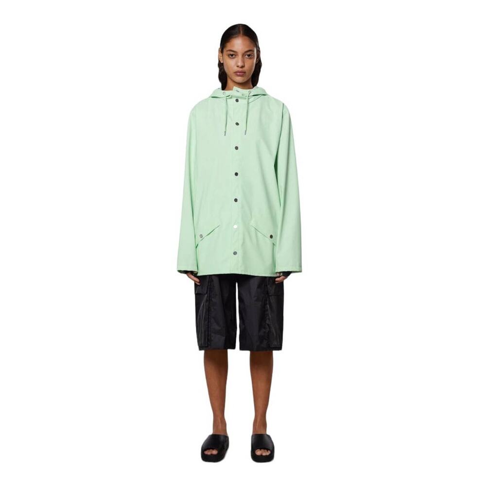 NWT! Rains Unisex Waterproof Jacket in Mineral - Size XL